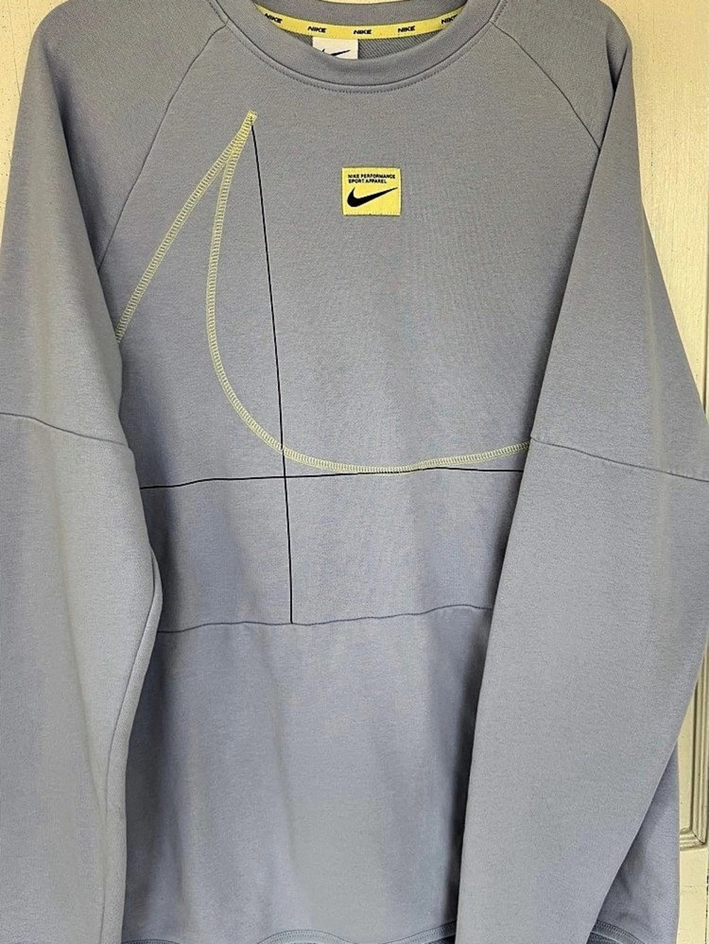 Nike Dri-FIT Long-Sleeve Fitness Top in light blue